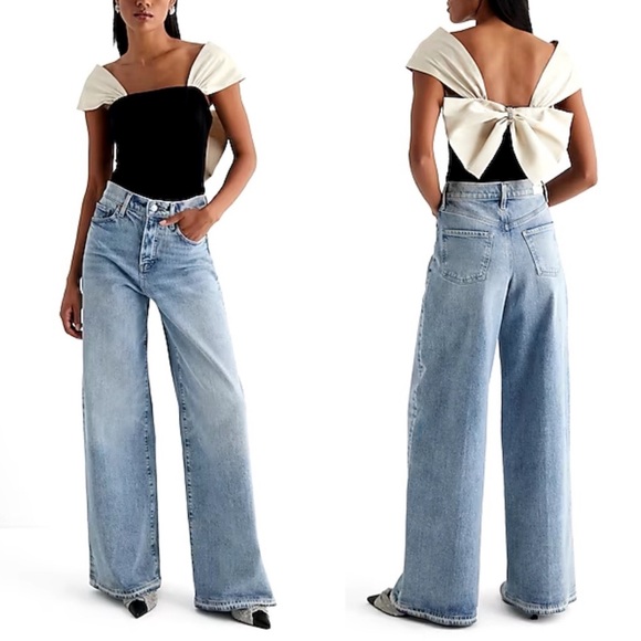 EXPRESS Velvet Bow Bodysuit - Picture 7 of 8